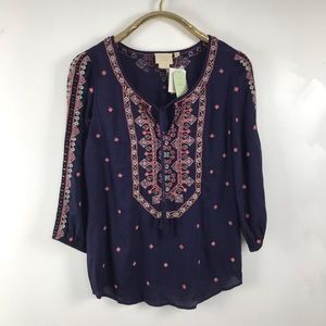 Anthropologie VanessaVirginia Embroidered Blouse 6